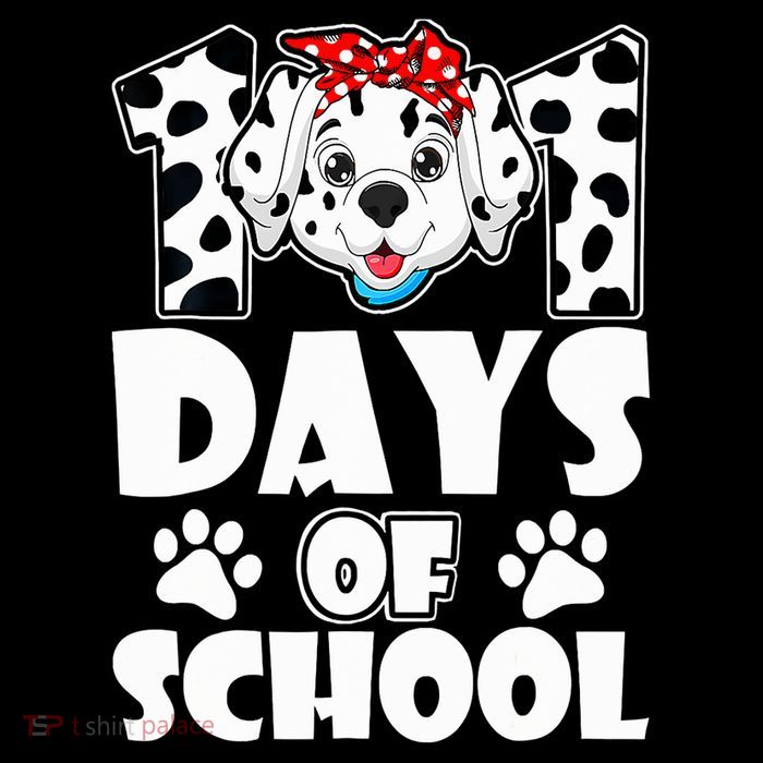 Happy 101 Days School Cute Dog Lover 100 Days Student T-Shirt
