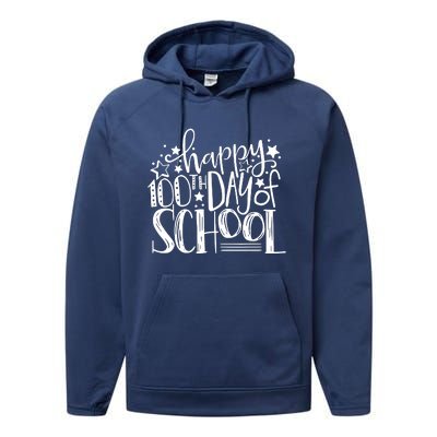 Happy 100th Day Of School Performance Fleece Hoodie