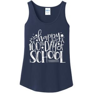 Happy 100th Day Of School Ladies Essential Tank