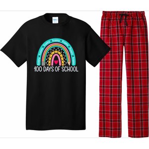 Happy 100th Day Of School Teacher 100 Days Rainbow Gift Pajama Set