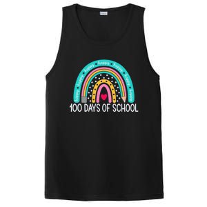 Happy 100th Day Of School Teacher 100 Days Rainbow Gift PosiCharge Competitor Tank