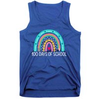 Happy 100th Day Of School Teacher 100 Days Rainbow Gift Tank Top