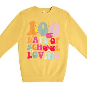 Happy 100th Day Of School 2024 Dress Up Premium Crewneck Sweatshirt