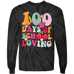 Happy 100th Day Of School 2024 Dress Up Tie-Dye Long Sleeve Shirt