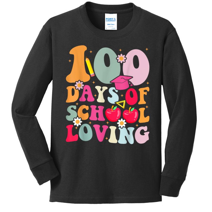 Happy 100th Day Of School 2024 Dress Up Kids Long Sleeve Shirt