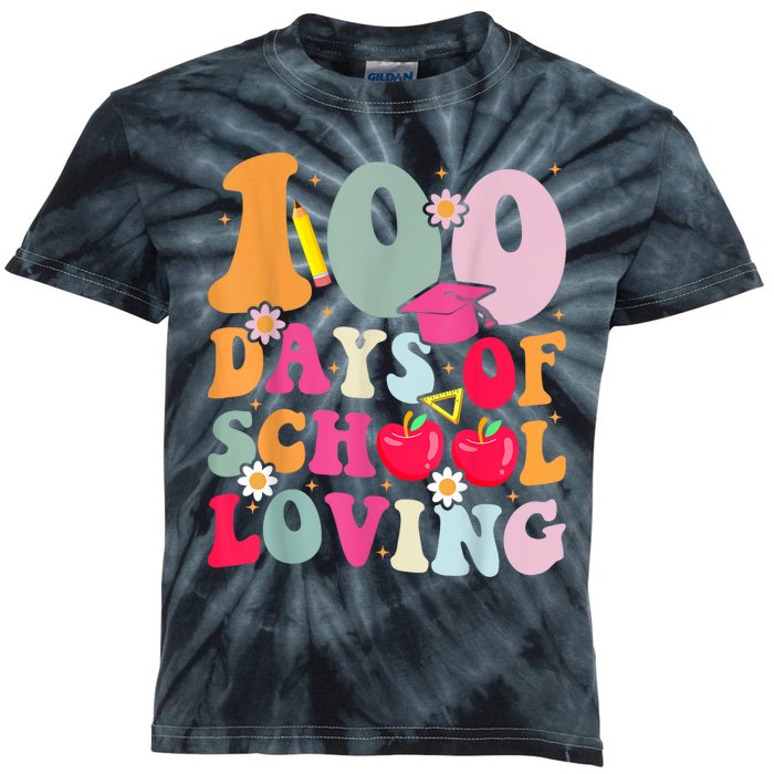 Happy 100th Day Of School 2024 Dress Up Kids Tie-Dye T-Shirt