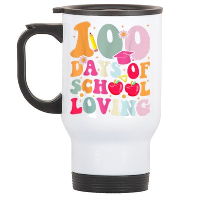 Happy 100th Day Of School 2024 Dress Up Stainless Steel Travel Mug