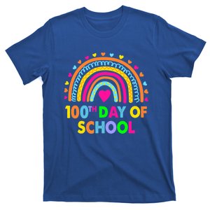 Happy 100th Day Of School Teacher Rainbow 100 Days Smarter Gift T-Shirt