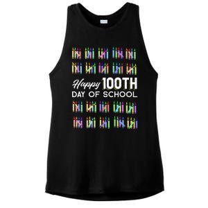 Happy 100th Day Of School Student Gift 100 Days Of School Ladies PosiCharge Tri-Blend Wicking Tank