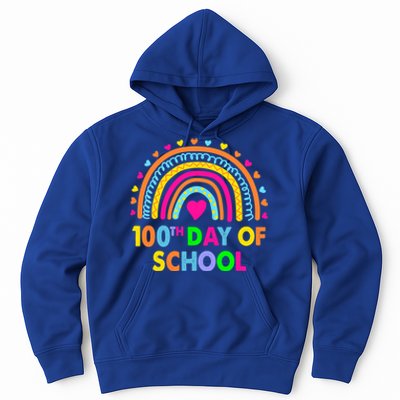 Happy 100th Day Of School Teacher Rainbow 100 Days Smarter Great Gift Hoodie