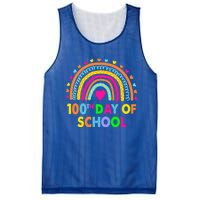 Happy 100th Day Of School Teacher Rainbow 100 Days Smarter Great Gift Mesh Reversible Basketball Jersey Tank