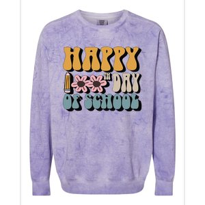 Happy 100th Day Of School Teachers Students Gifts Colorblast Crewneck Sweatshirt