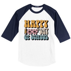 Happy 100th Day Of School Teachers Students Gifts Baseball Sleeve Shirt