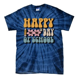 Happy 100th Day Of School Teachers Students Gifts Tie-Dye T-Shirt