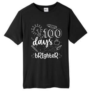 Happy 100th Day Of School Teacher Student 100 Days Brighter Great Gift Tall Fusion ChromaSoft Performance T-Shirt