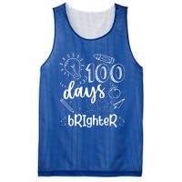 Happy 100th Day Of School Teacher Student 100 Days Brighter Great Gift Mesh Reversible Basketball Jersey Tank