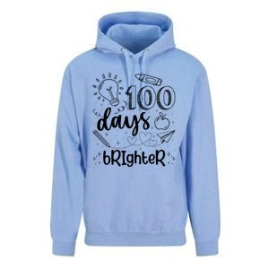 Happy 100th Day Of School Teacher Student 100 Days Brighter Great Gift Unisex Surf Hoodie