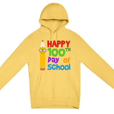 Happy 100th Day Of School Cute Premium Pullover Hoodie