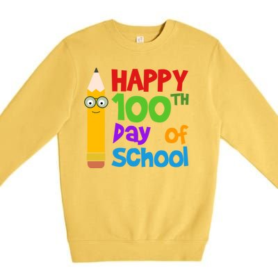 Happy 100th Day Of School Cute Premium Crewneck Sweatshirt