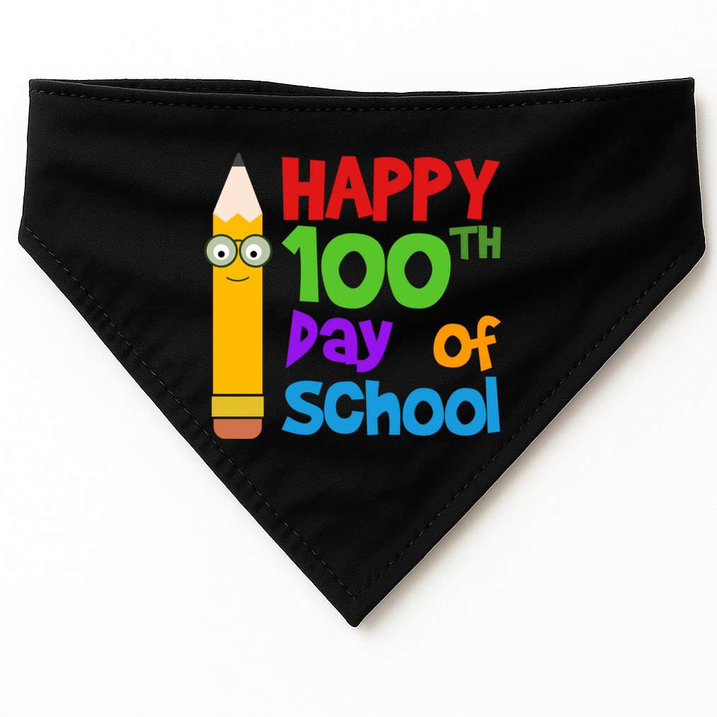 Happy 100th Day Of School Cute USA-Made Doggie Bandana