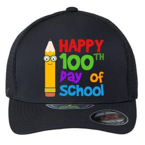 Happy 100th Day Of School Cute Flexfit Unipanel Trucker Cap