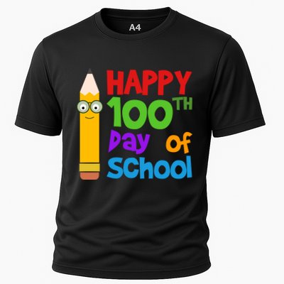 Happy 100th Day Of School Cute Cooling Performance Crew T-Shirt