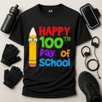 Happy 100th Day Of School Cute Cooling Performance Crew T-Shirt