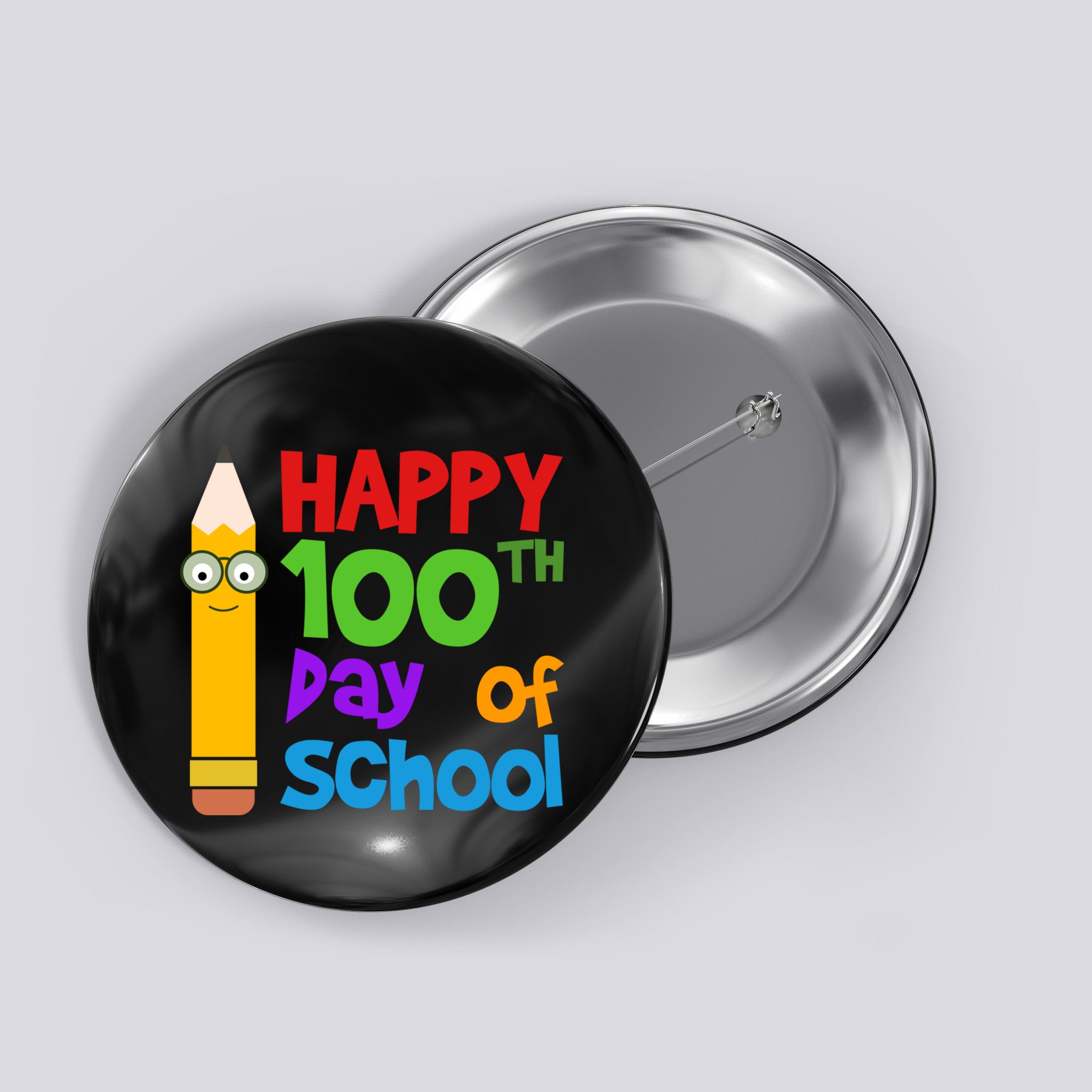 Happy 100th Day Of School Cute Button