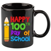 Happy 100th Day Of School Cute 11oz C Handle Ceramic Mug