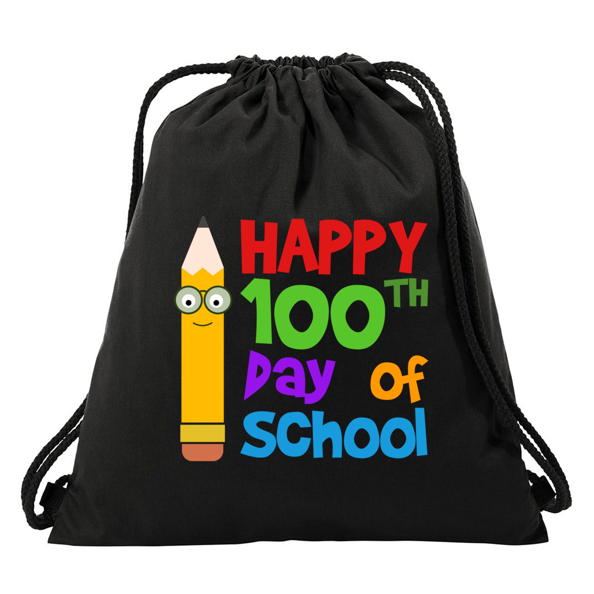 Happy 100th Day Of School Cute Drawstring Bag