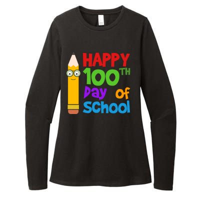 Happy 100th Day Of School Cute Womens CVC Long Sleeve Shirt