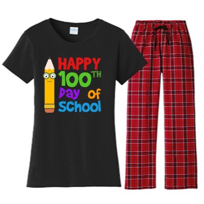 Happy 100th Day Of School Cute Women's Flannel Pajama Set