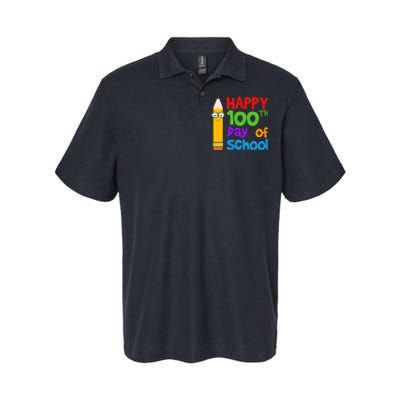 Happy 100th Day Of School Cute Softstyle Adult Sport Polo