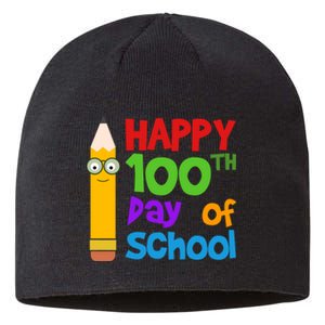 Happy 100th Day Of School Cute Sustainable Beanie