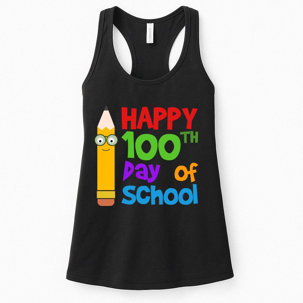 Happy 100th Day Of School Cute Womens Tank Top