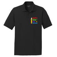 Happy 100th Day Of School Cute PosiCharge RacerMesh Polo