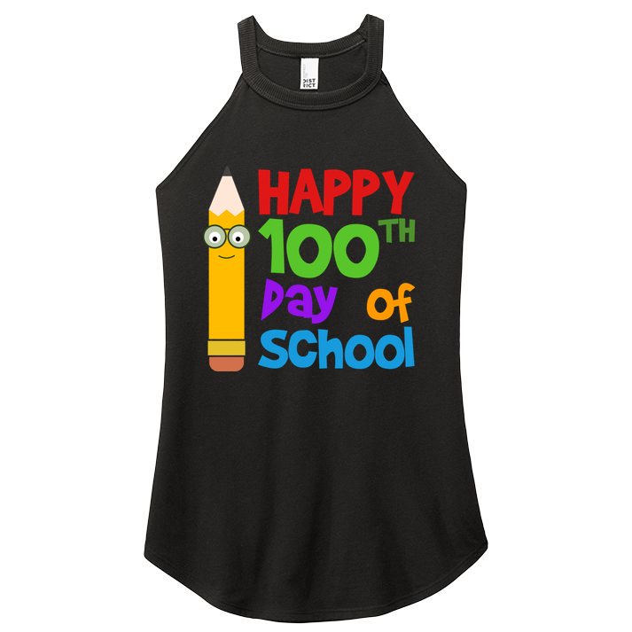 Happy 100th Day Of School Cute Women's Perfect Tri Rocker Tank