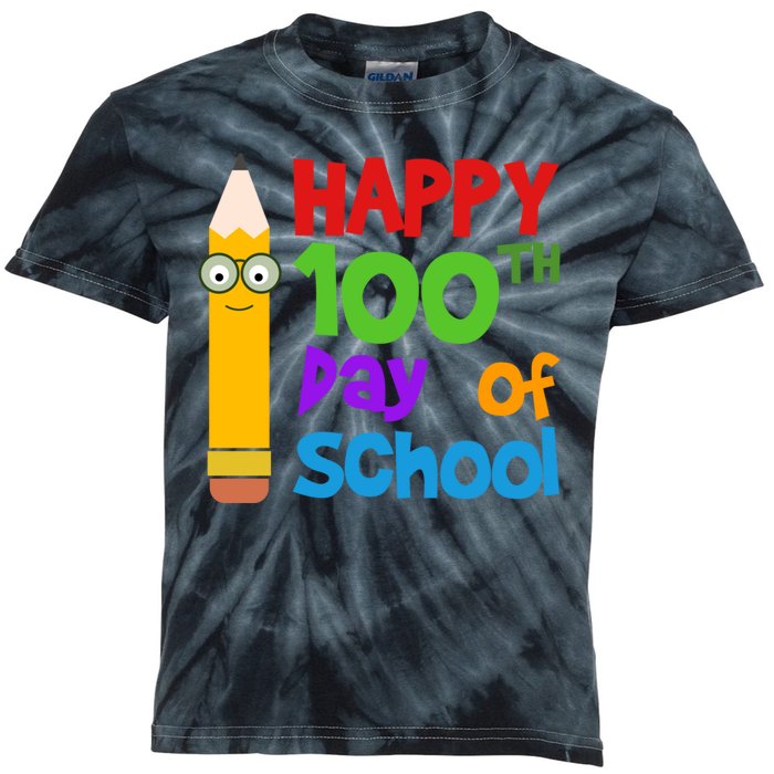 Happy 100th Day Of School Cute Kids Tie-Dye T-Shirt