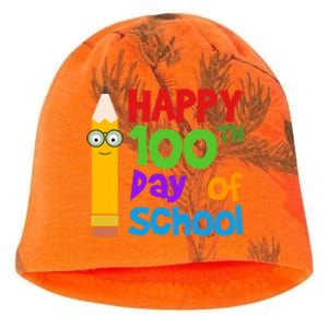 Happy 100th Day Of School Cute Kati - Camo Knit Beanie