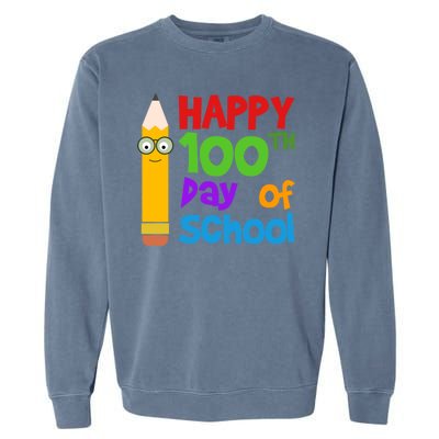 Happy 100th Day Of School Cute Garment-Dyed Sweatshirt