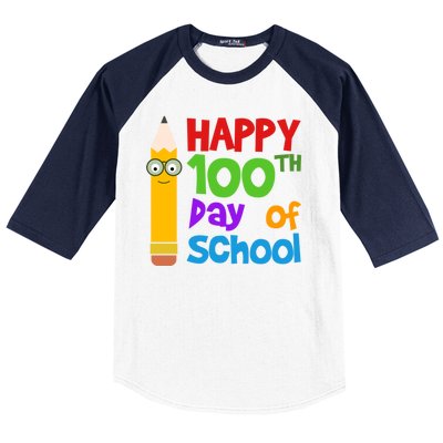 Happy 100th Day Of School Cute Baseball Sleeve Shirt