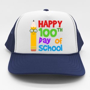 Happy 100th Day Of School Cute Trucker Hat