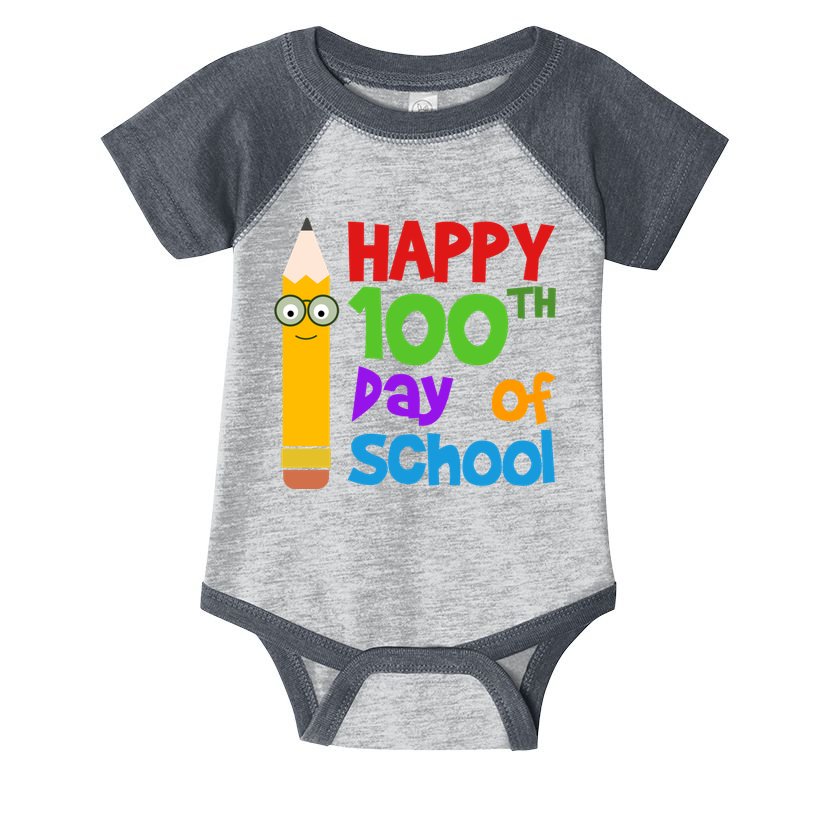 Happy 100th Day Of School Cute Infant Baby Jersey Bodysuit