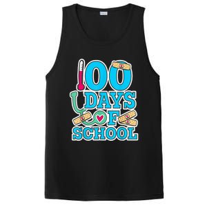 Happy 100th Day Of School Nurses 100 Days Of School Cute Gift PosiCharge Competitor Tank