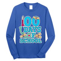 Happy 100th Day Of School Nurses 100 Days Of School Cute Gift Long Sleeve Shirt