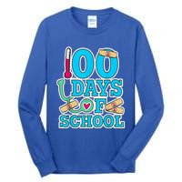 Happy 100th Day Of School Nurses 100 Days Of School Cute Gift Tall Long Sleeve T-Shirt