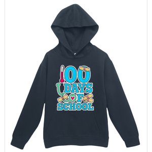 Happy 100th Day Of School Nurses 100 Days Of School Cute Gift Urban Pullover Hoodie