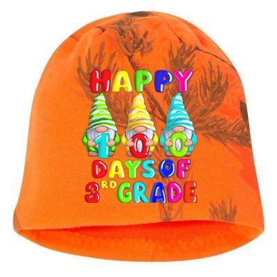 Happy 100th Day Of School Third 3rd Grade Gnome Teacher Cool Gift Kati - Camo Knit Beanie