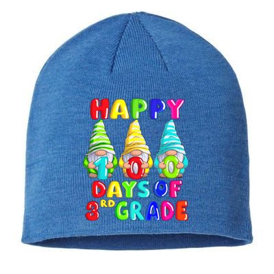 Happy 100th Day Of School Third 3rd Grade Gnome Teacher Cool Gift Sustainable Beanie