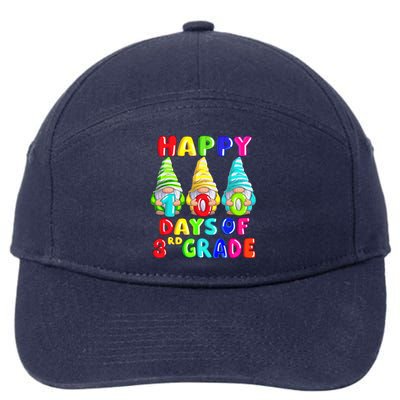 Happy 100th Day Of School Third 3rd Grade Gnome Teacher Cool Gift 7-Panel Snapback Hat